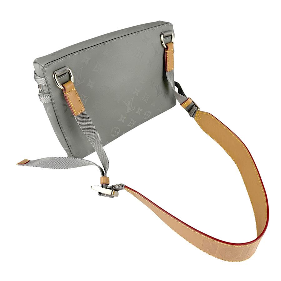 ルイ ヴィトン LOUIS VUITTON ショルダーバッグ モノグラム チタニウム メッセンジャーPM ナイロンキャンバス グレー_9