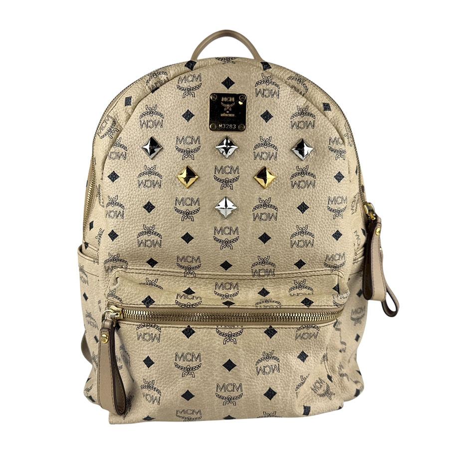 MCM（エムシーエム） エム シー エム リュック レザー ベージュ 