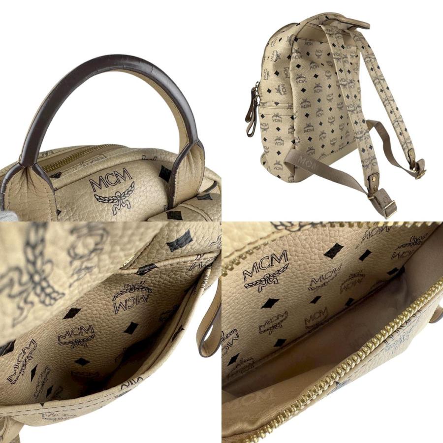 MCM（エムシーエム） エム シー エム リュック レザー ベージュ