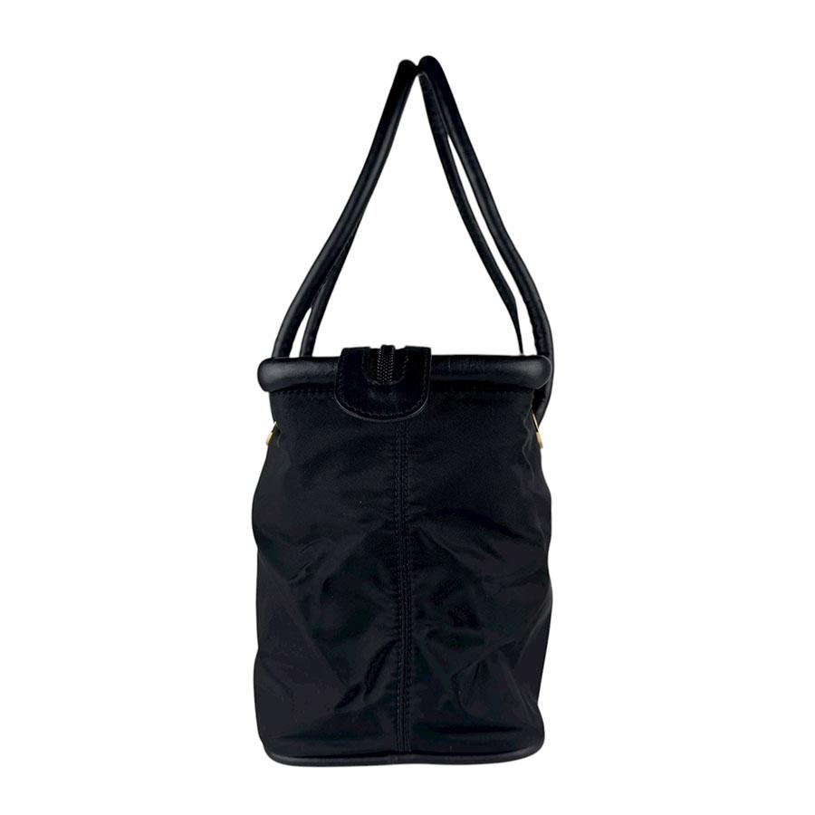 CELINE（セリーヌ） ハンドバッグ ナイロン/レザー ブラック