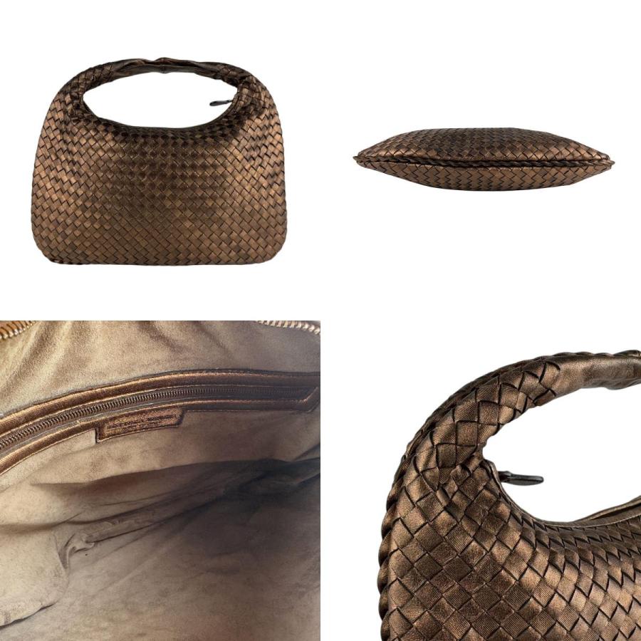 美品✨Bottega Veneta イントレチャート ショルダーバッグ ブロンズ ボッテガヴェネタ BOTTEGAVENETA ショルダーバッグ イントレチャート