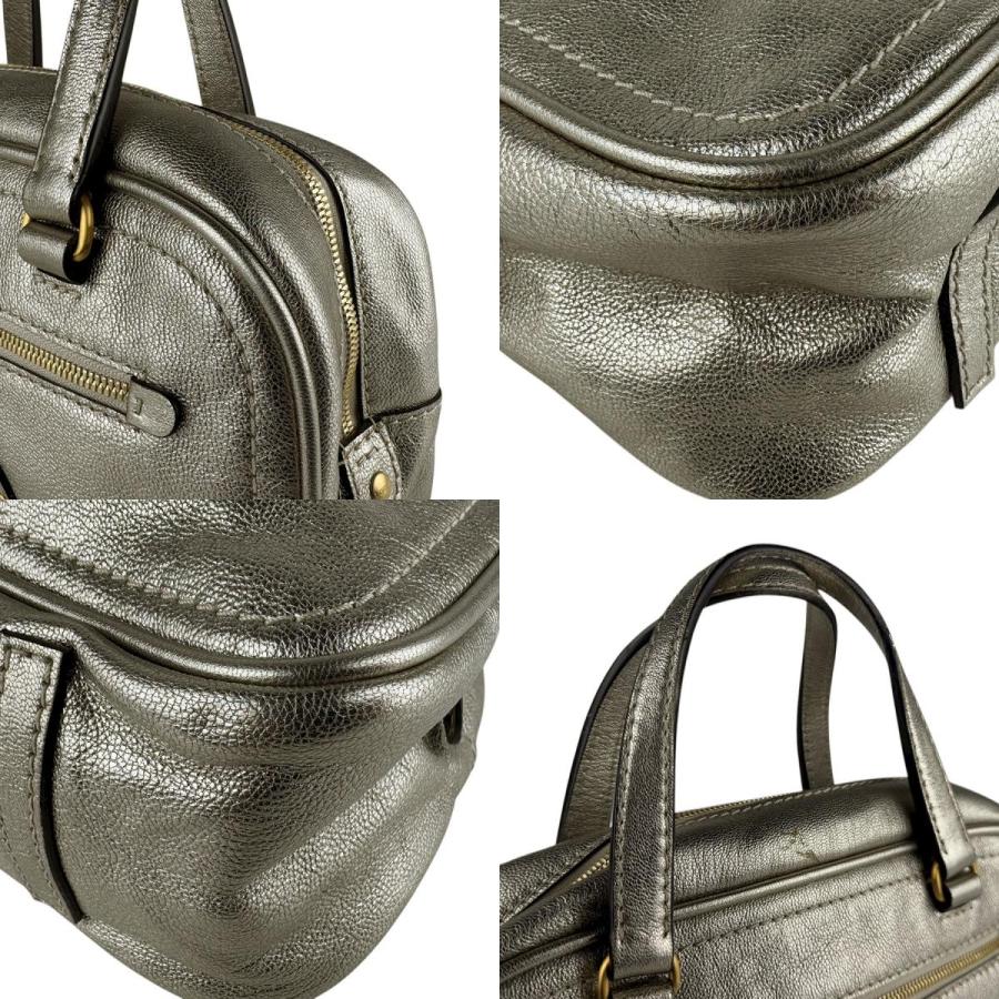 LOEWE（ロエベ） ハンドバッグ アナグラム レザー ライトゴールド