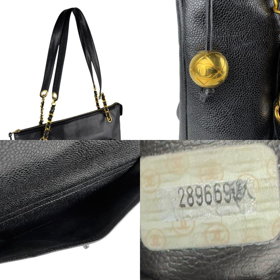 ショルダーバッグ　キャビアスキン CHANEL（シャネル） ショルダーバッグ キャビアスキンレザー ブラック