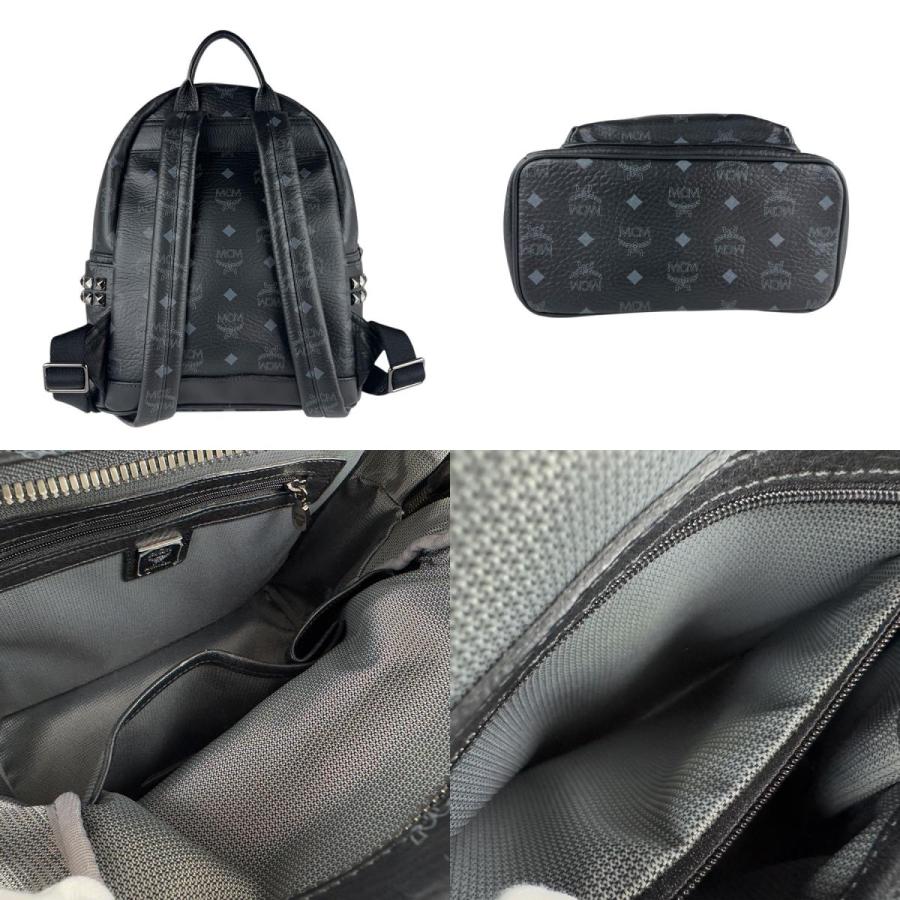 MCM（エムシーエム） エム シー エム リュック レザー/メタル ブラック