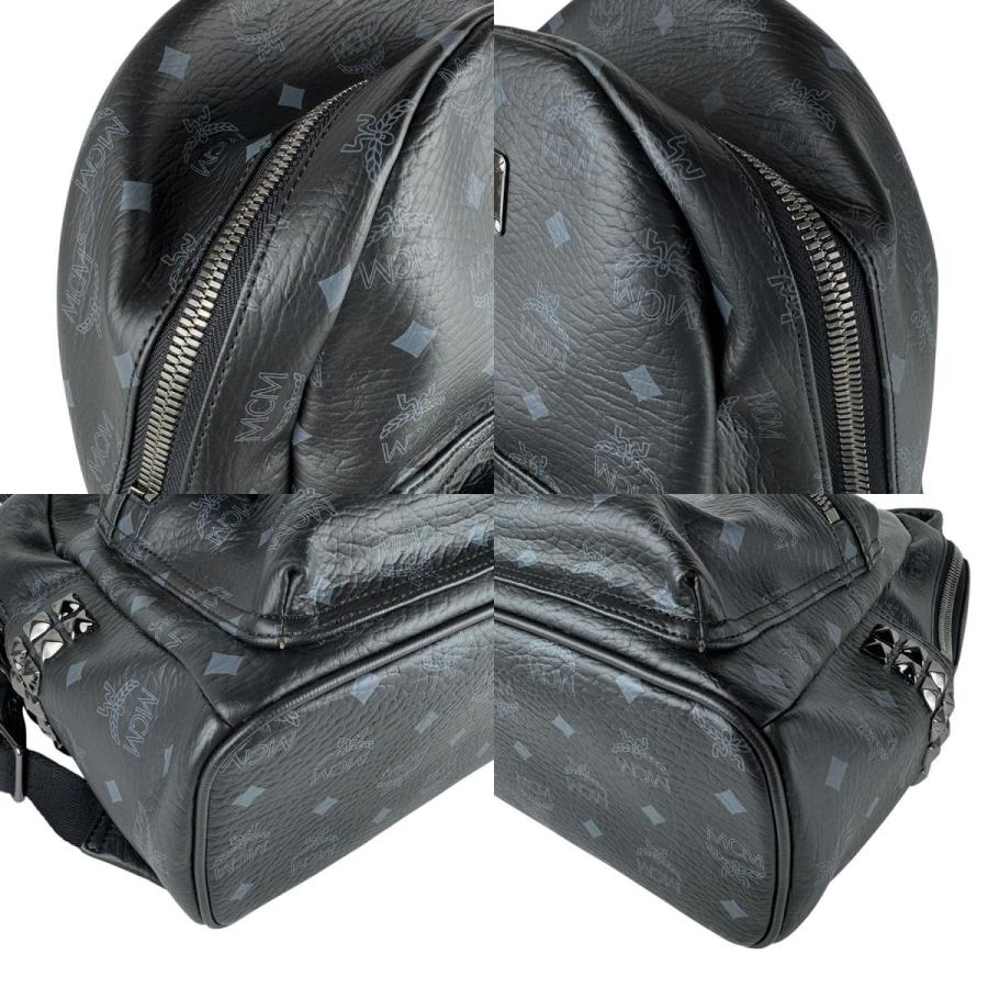 MCM（エムシーエム） エム シー エム リュック レザー/メタル ブラック