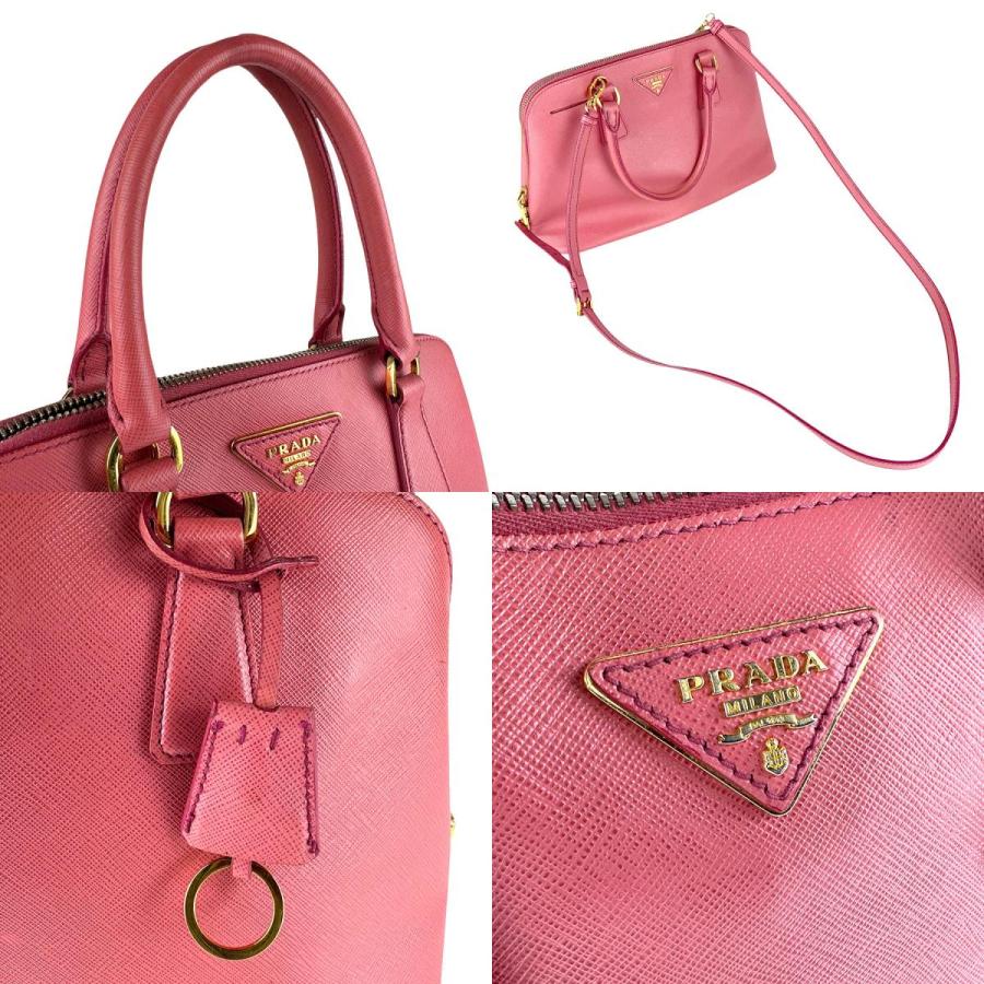 PRADA（プラダ） ハンドバッグ ショルダーバッグ レザー ピンク