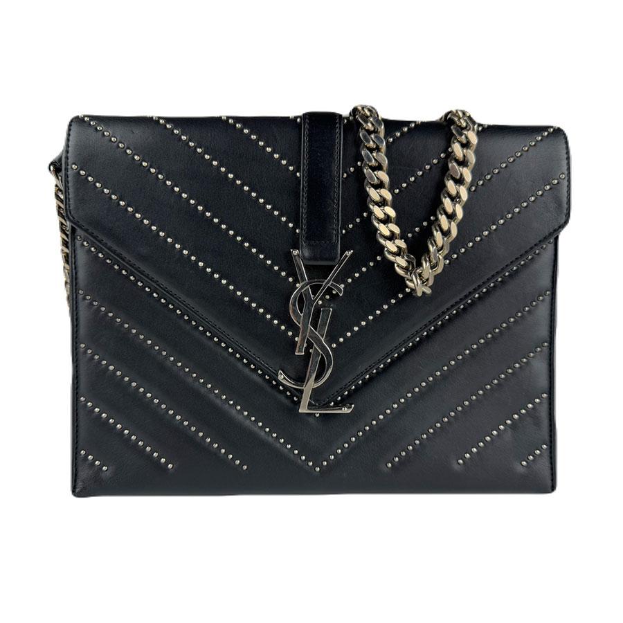SAINT LAURENT ブラックショルダーバッグ サンローラン SAINT LAURENT ショルダーバッグ レザー/メタル ブラック