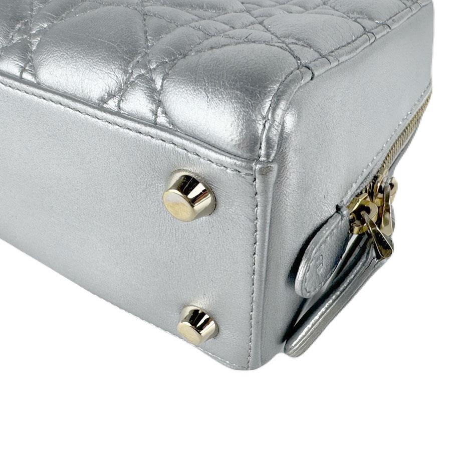 【未使用】ボディバッグ クリスチャンディオール キャンバス レザー シルバー金具 クリスチャン・ディオール Christian Dior レディディライトスモール