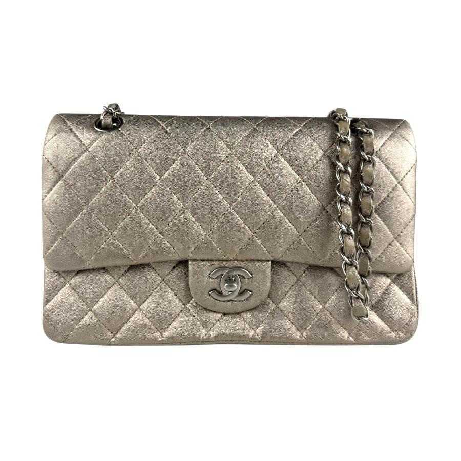 CHANEL シャネル ダブルフラップ マトラッセ ショルダーバッグ シャンパンゴールド/シルバー 14068 レディース【中古】 z7903 CHANEL（シャネル） ショルダーバッグ マトラッセ ダブルフラップ