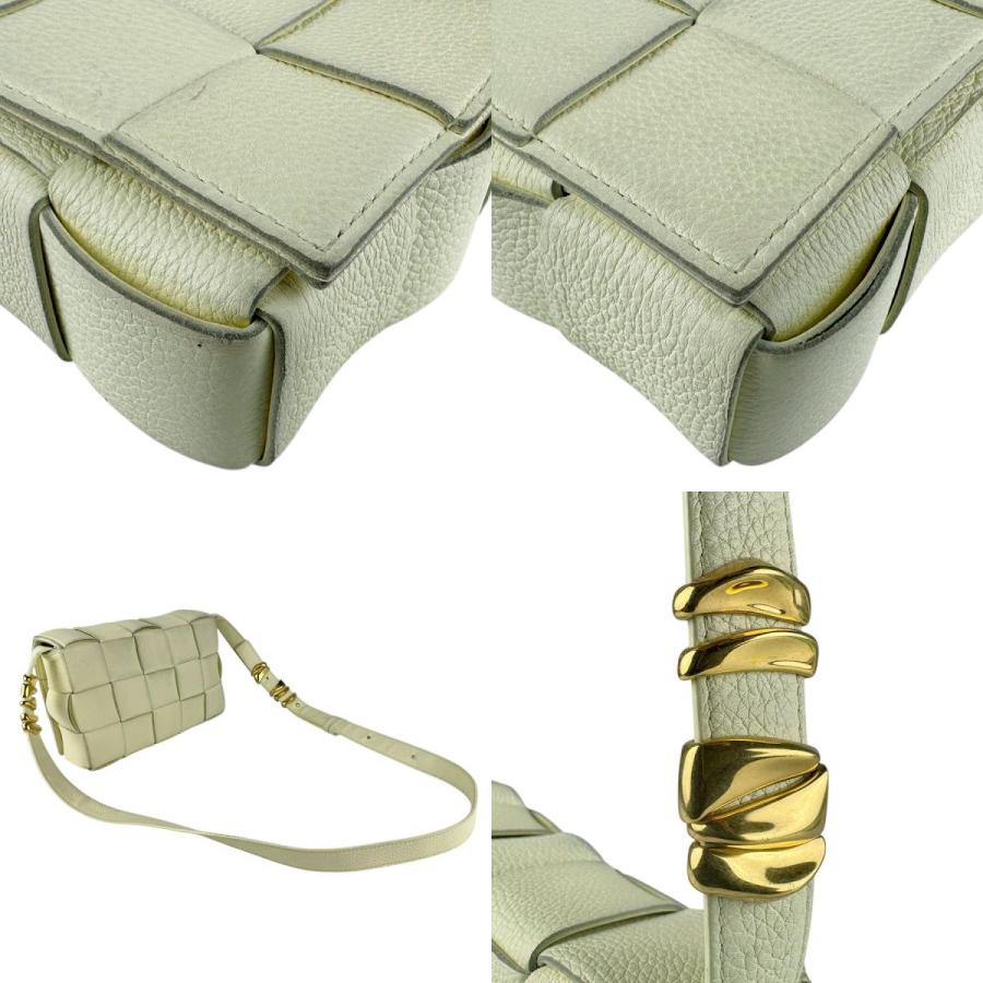 BOTTEGAVENETA ボッテガヴェネタ カセット ショルダーバッグ アイボリー 14056 レディース【中古】 z7911 ボッテガヴェネタ BOTTEGAVENETA ショルダーバッグ カセット レザー