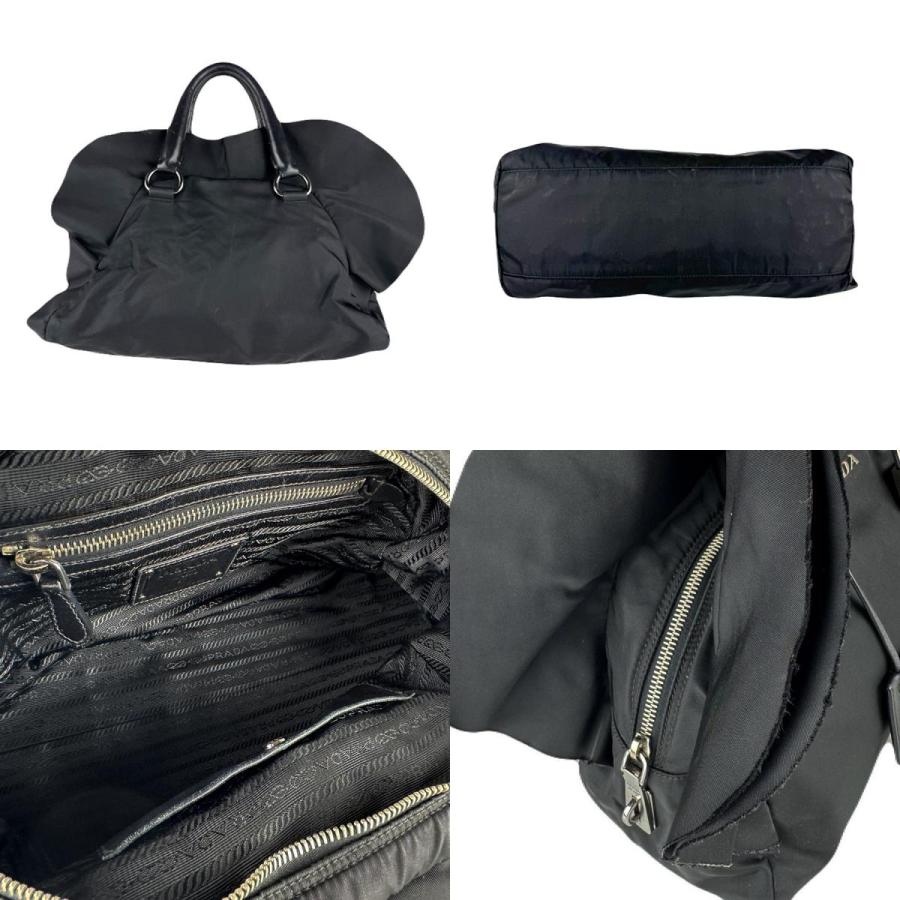 PRADA（プラダ） ハンドバッグ ナイロン/レザー ブラック : ブランド