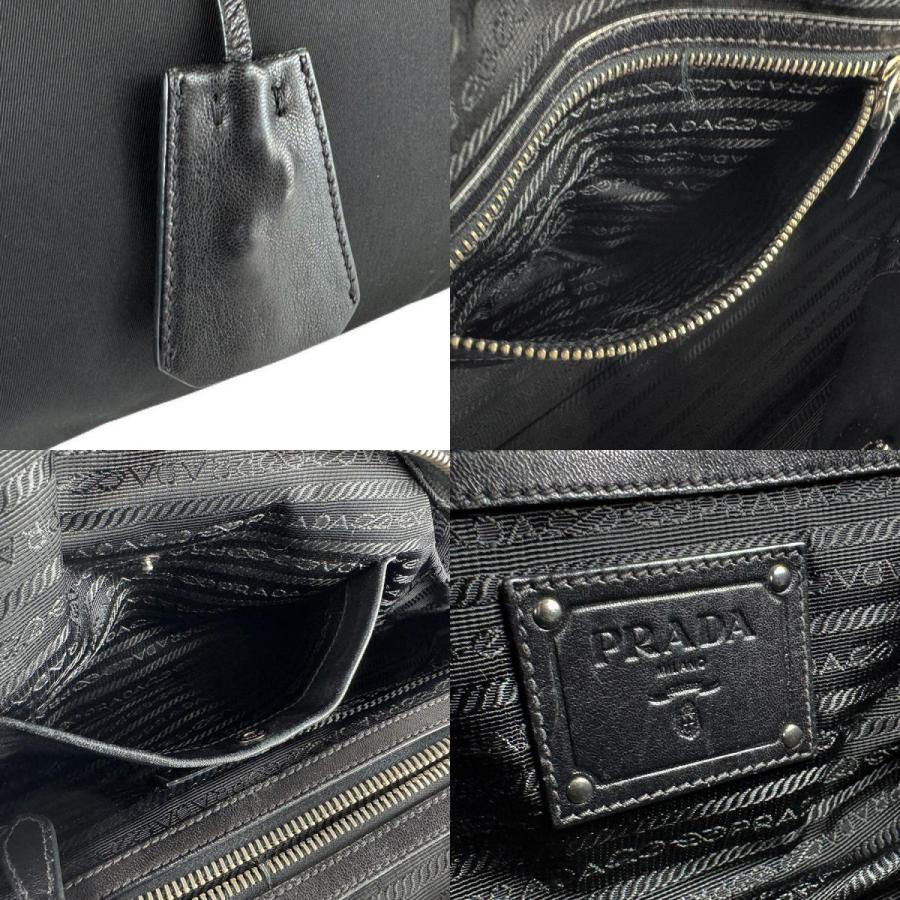 PRADA（プラダ） ハンドバッグ ナイロン/レザー ブラック : ブランド