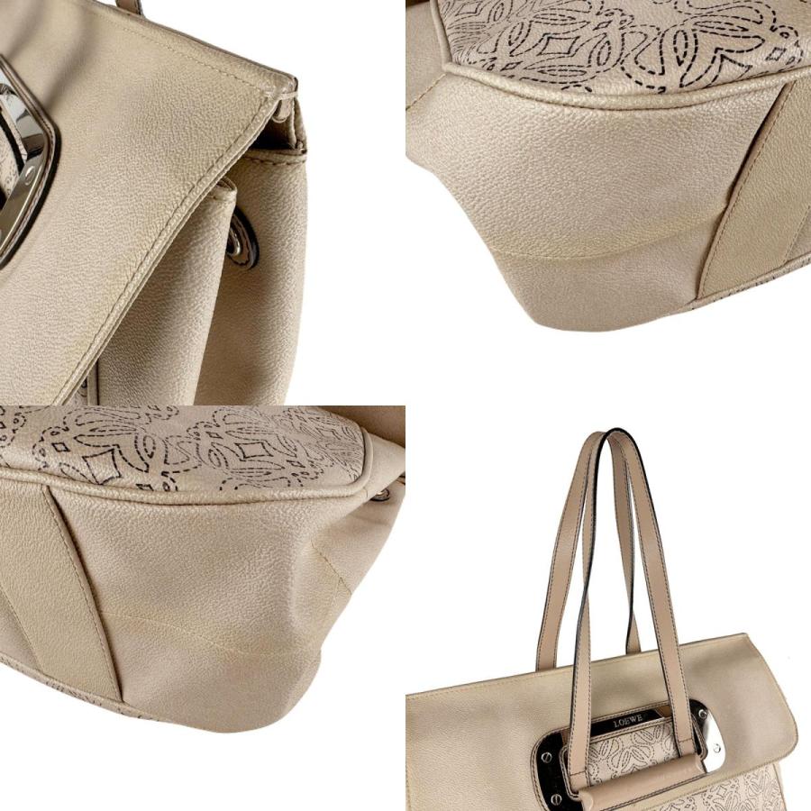 LOEWE（ロエベ） ショルダーバッグ アナグラム PVC/レザー グレージュ