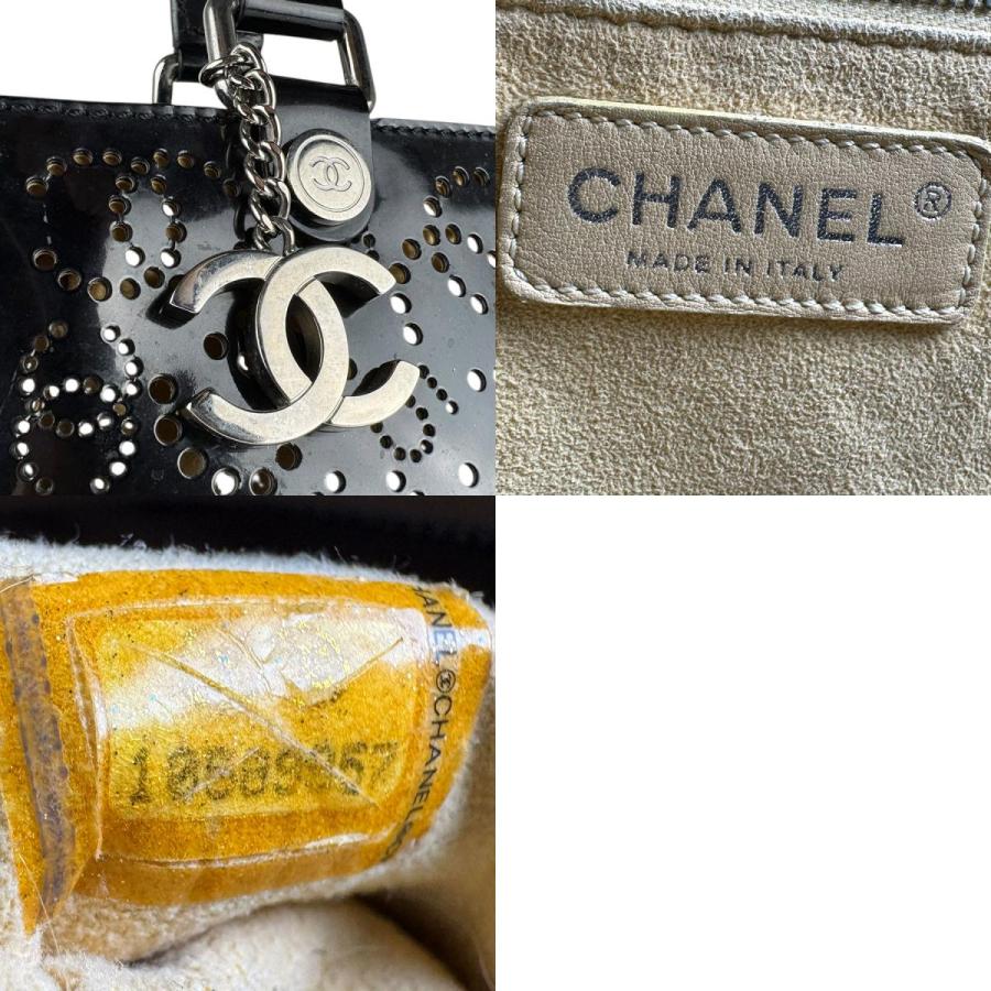 CHANEL シャネル ハンドバッグ トートバッグ ブラック 14054 レディース【中古】 z7986 CHANEL（シャネル） ハンドバッグ トートバッグ レザー ブラック
