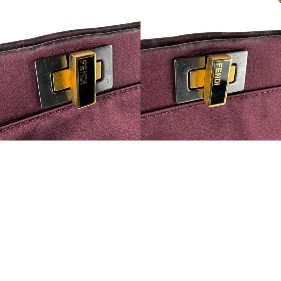 FENDI フェンディ ピーカブー ミニ 8BN227/HXP ハンドバッグ 斜め掛けショルダーバッグ バーガンディ/ベージュ 14070 レディース【中古】 z8014 FENDI（フェンディ） ハンドバッグ 斜め掛けショルダーバッグ