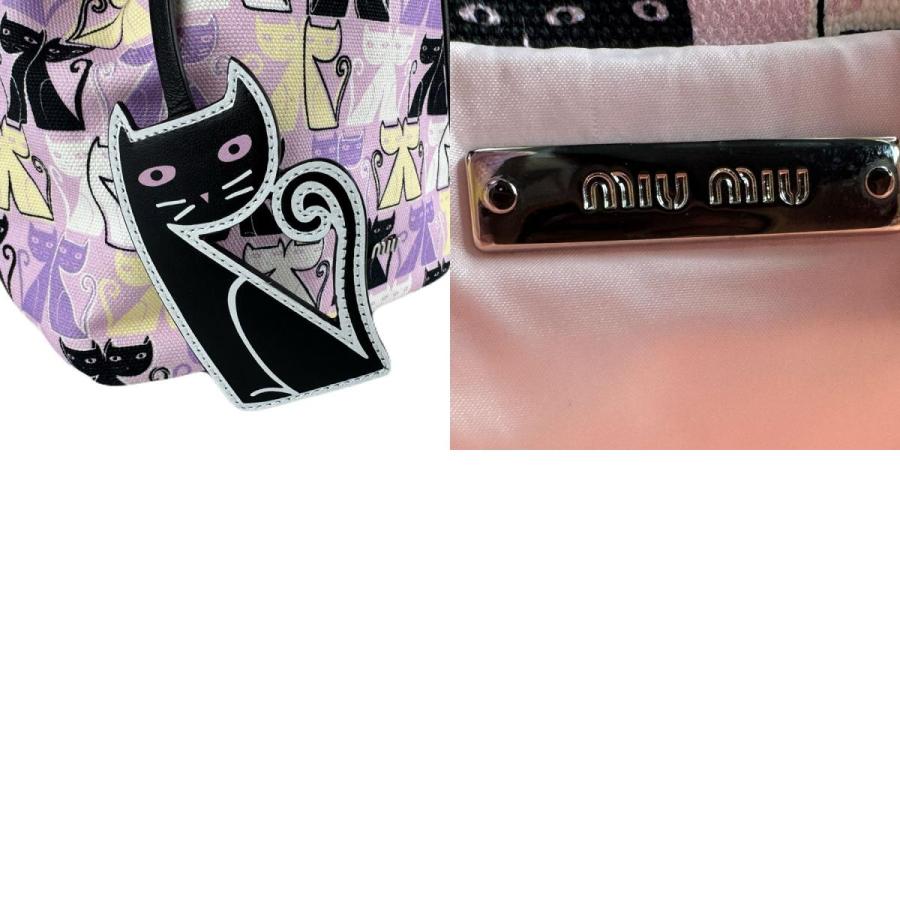 Miu Miu フラワープリント ポーチ 中古・古着通販】MIU MIU (ミュウミュウ) ハート柄巾着ポーチ ピンク