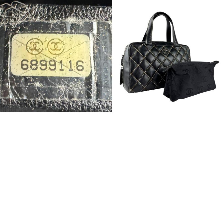 CHANEL（シャネル） ハンドバッグ ワイルドステッチ レザー ブラック