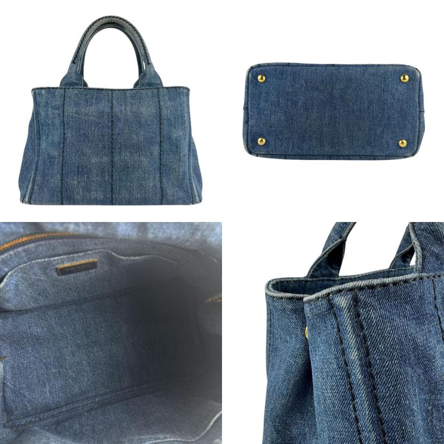PRADA（プラダ） ハンドバッグ ショルダーバッグ カナパ デニム デニム