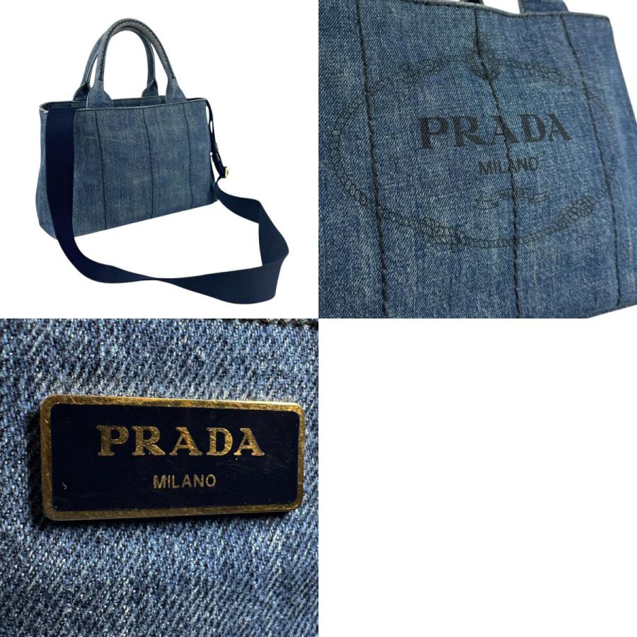 PRADA（プラダ） ハンドバッグ ショルダーバッグ カナパ デニム デニム