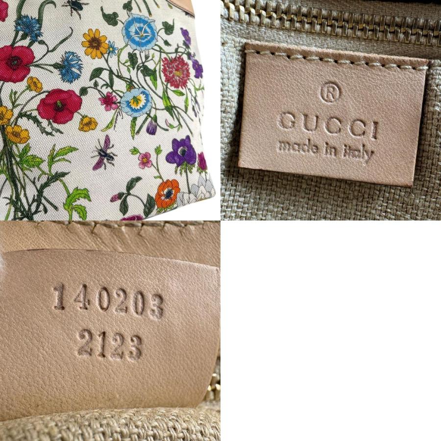 GUCCI（グッチ） ハンドバッグ フローラ バンブー キャンバス マルチ