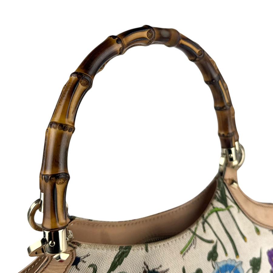 GUCCI（グッチ） ハンドバッグ フローラ バンブー キャンバス マルチ