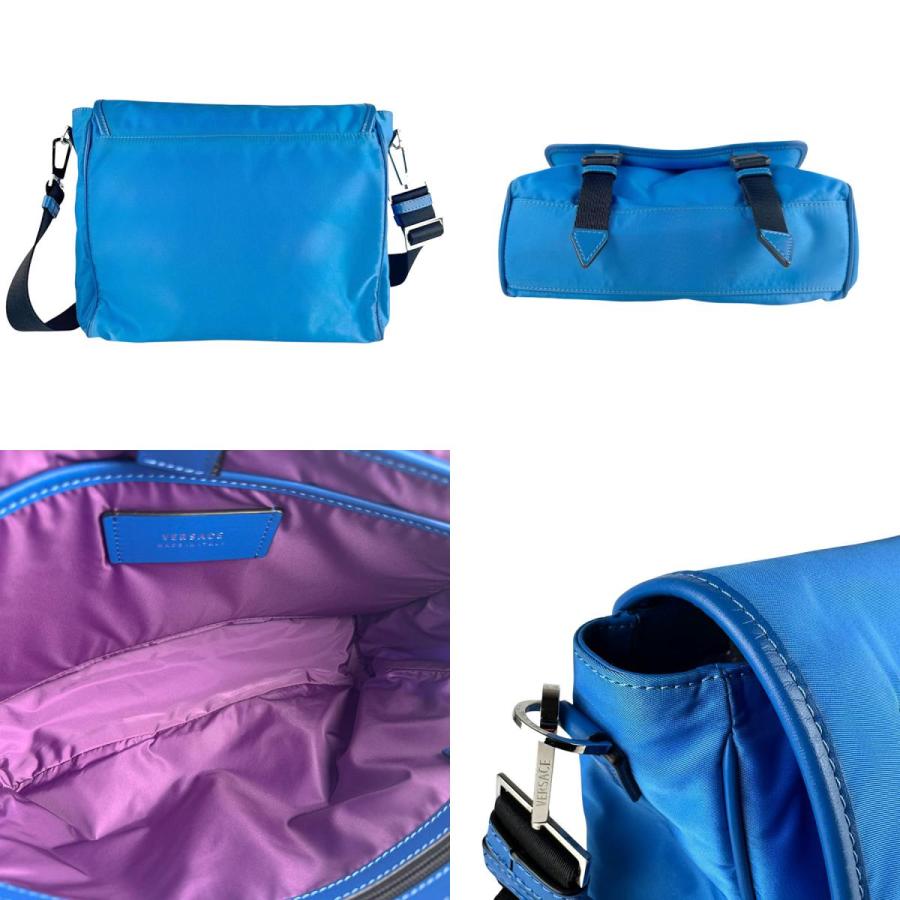 ヴェルサーチ VERSACE ショルダーバッグ メデューサ ナイロン ブルー