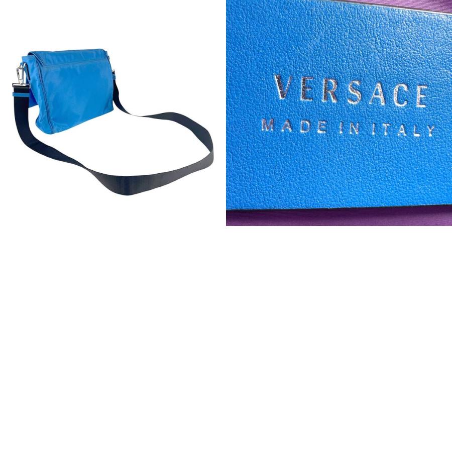ヴェルサーチ VERSACE ショルダーバッグ メデューサ ナイロン ブルー