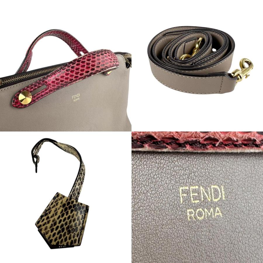 FENDI レザー ストラップ グレー/レッド FENDI レザー ストラップ グレー/レッド FENDI レザー ストラップ