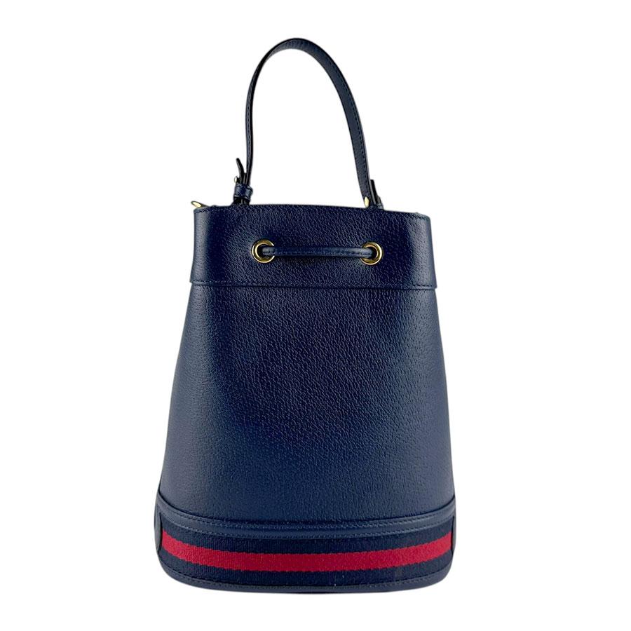 グッチ GUCCI ハンドバッグ ショルダーバッグ オフィディア レザー ネイビー/レッド_2
