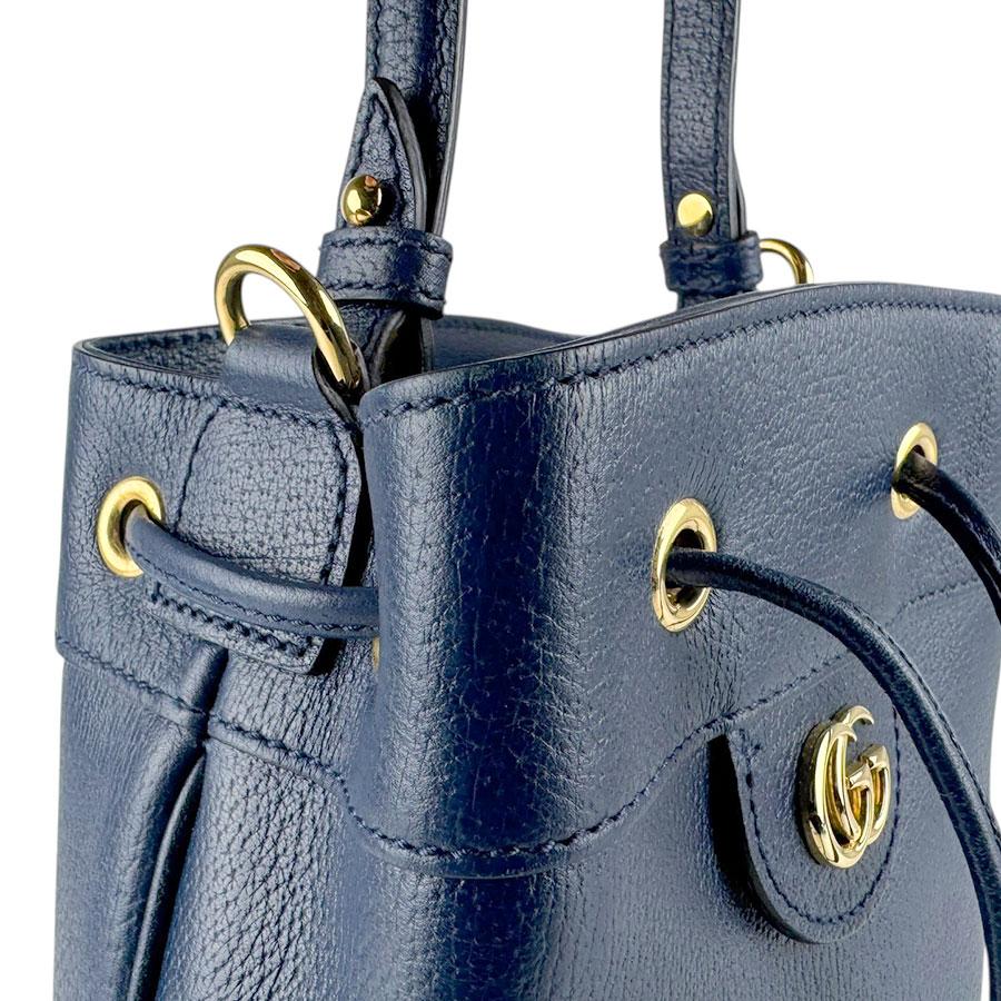 グッチ GUCCI ハンドバッグ ショルダーバッグ オフィディア レザー ネイビー/レッド_5