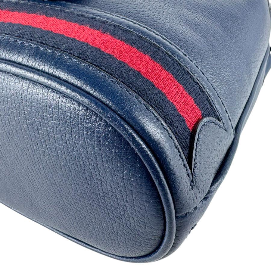 グッチ GUCCI ハンドバッグ ショルダーバッグ オフィディア レザー ネイビー/レッド_6