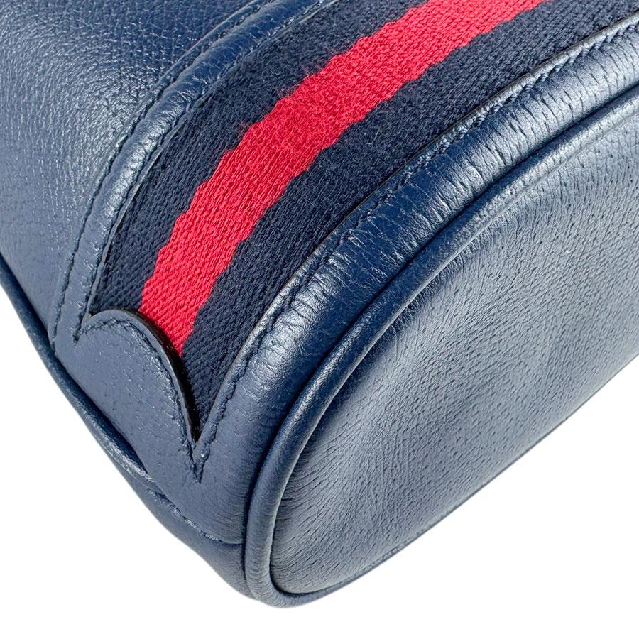 グッチ GUCCI ハンドバッグ ショルダーバッグ オフィディア レザー ネイビー/レッド_7