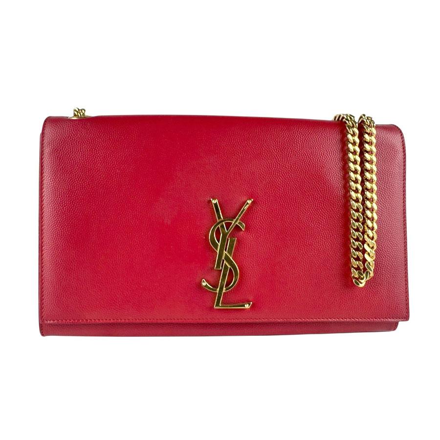 サンローラン SAINT LAURENT ショルダーバッグ レザー/メタル レッド