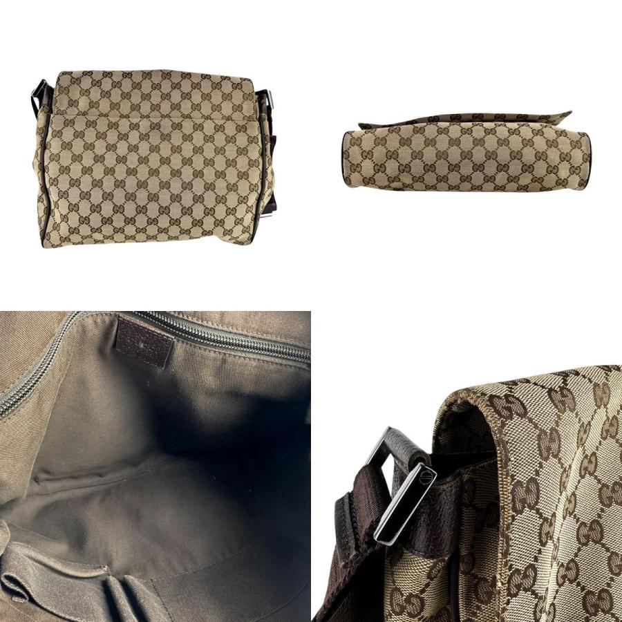 GUCCI（グッチ） ショルダーバッグ GGキャンバス ブラウン : ブランド