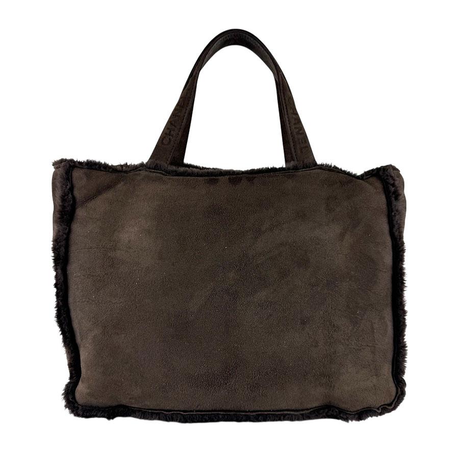 CHANEL シャネル ムートン スエード ハンドバッグ ブラック カード付 CHANEL（シャネル） ハンドバッグ ムートン ブラウン : ブランド