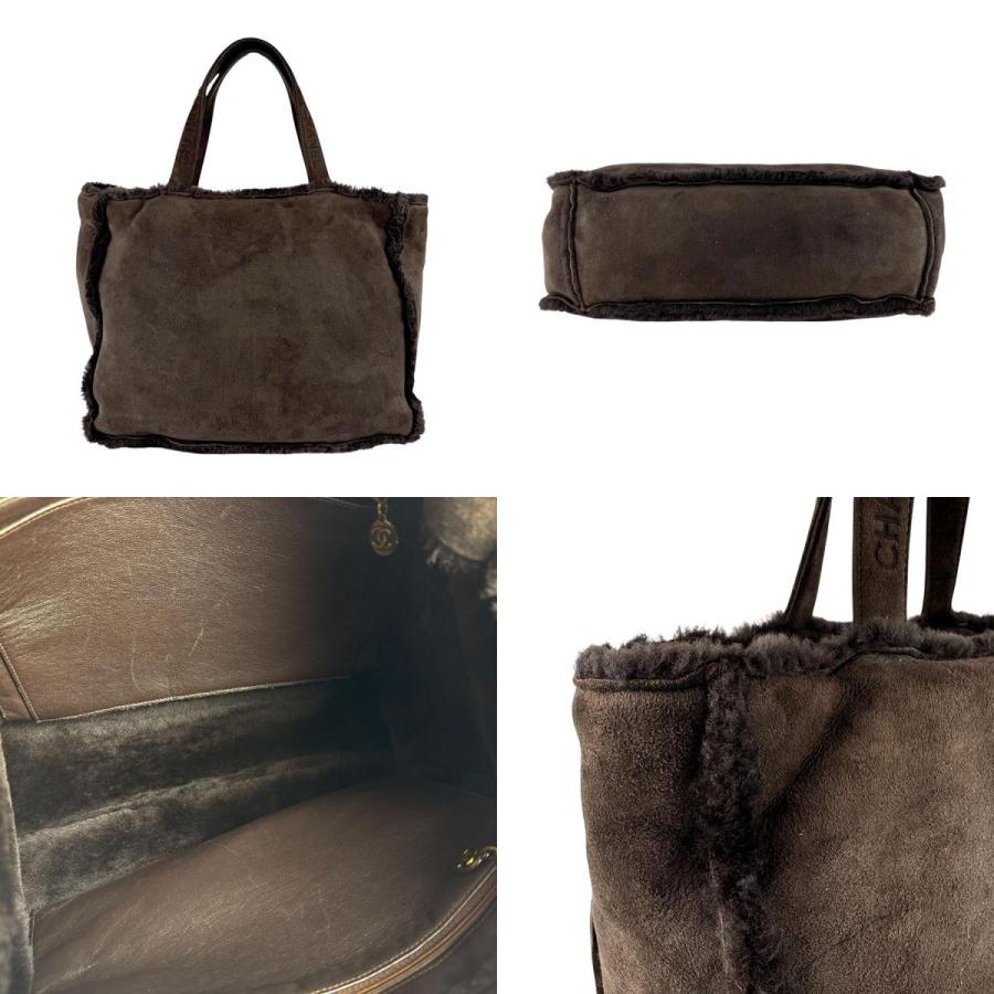 めぐみるく CHANEL シャネル ムートン トートバッグ ブラウン CHANEL（シャネル） ハンドバッグ ムートン ブラウン : ブランド
