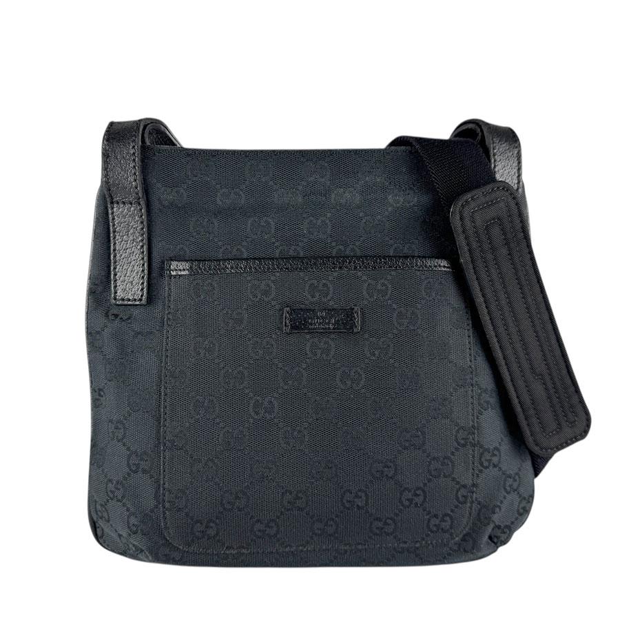 【美品】GUCCI グッチ　ショルダーバッグ　キャンバス　レザー　ブラック　黒 GUCCI（グッチ） ショルダーバッグ GGキャンバス ブラック : ブランド
