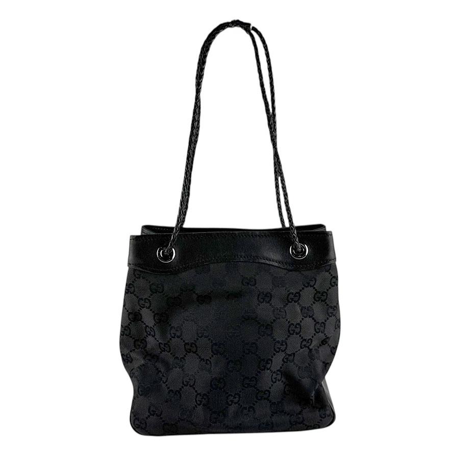 GUCCI（グッチ） ショルダーバッグ GGキャンバス/レザー ブラック