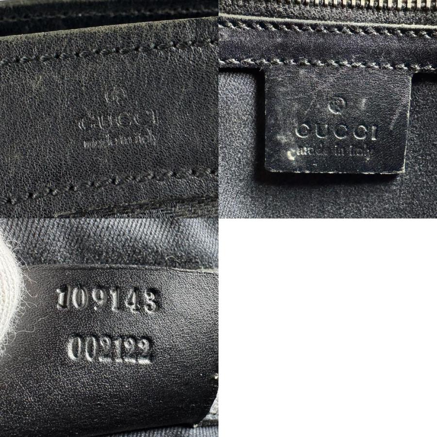 GUCCI（グッチ） ショルダーバッグ GGキャンバス/レザー ブラック
