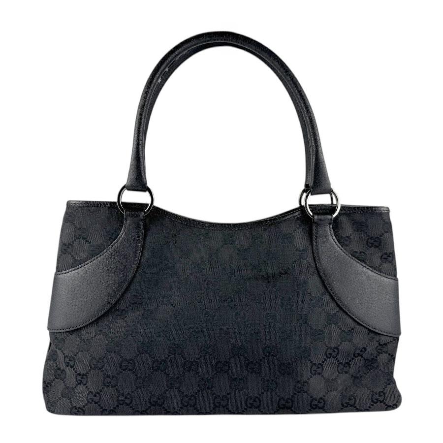 【美品】グッチ GUCCI ショルダーバッグ キャンバス レザー ブラック GG GUCCI（グッチ） ショルダーバッグ GGキャンバス/レザー ブラック