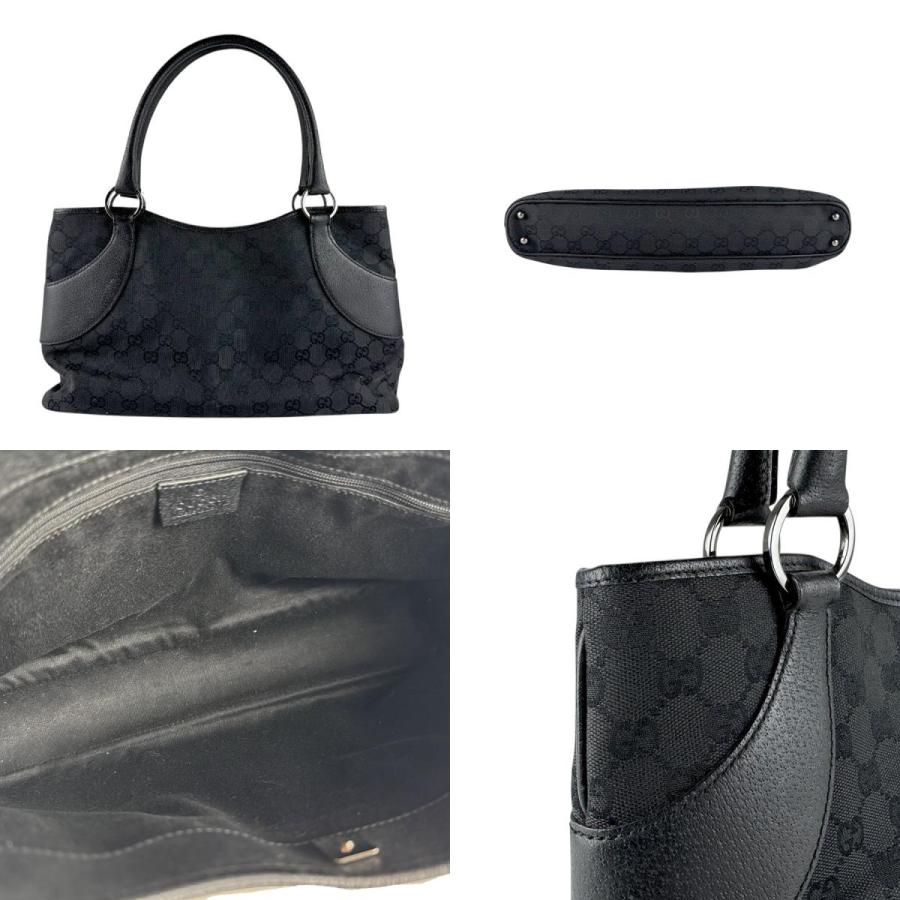 【美品】GUCCI グッチ GG キャンバス レザー ブラック パース GUCCI（グッチ） ショルダーバッグ GGキャンバス/レザー ブラック