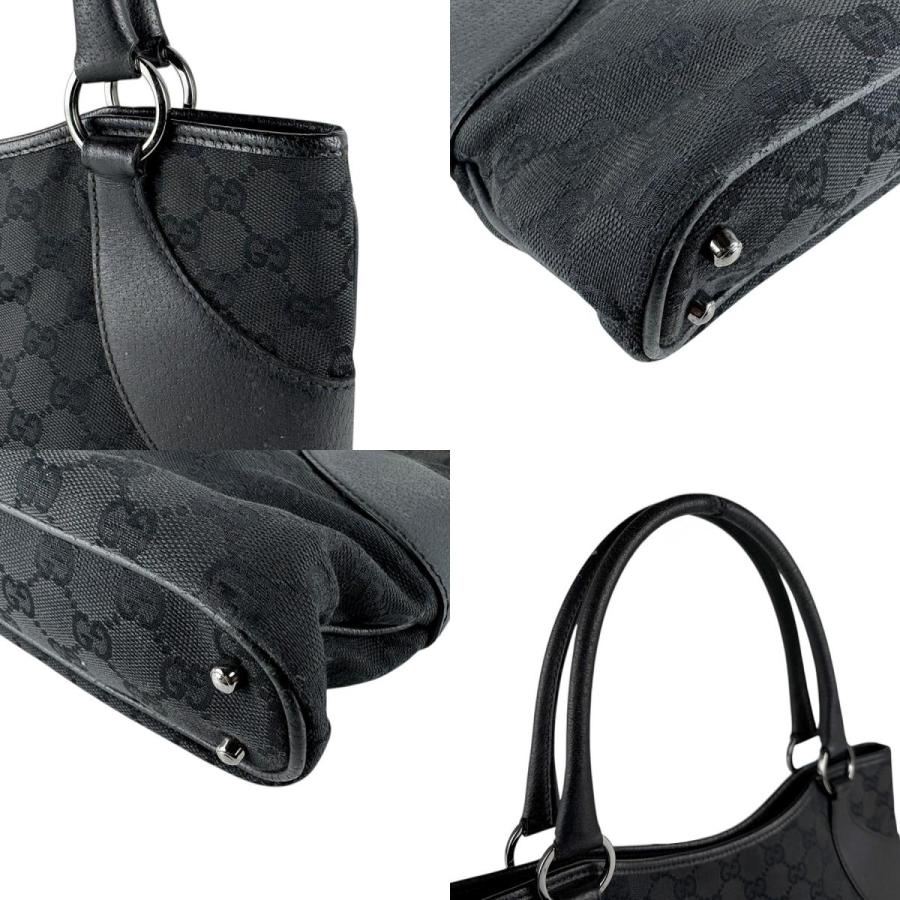GUCCI（グッチ） ショルダーバッグ GGキャンバス/レザー ブラック
