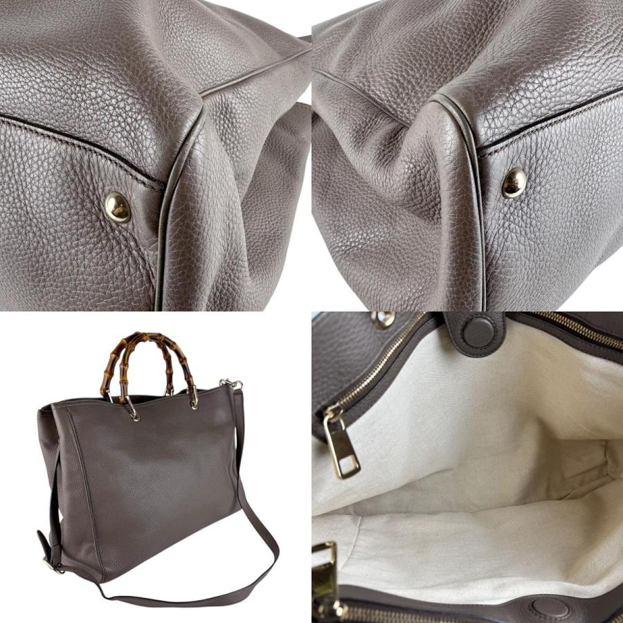 GUCCI（グッチ） ハンドバッグ ショルダーバッグ バンブー レザー