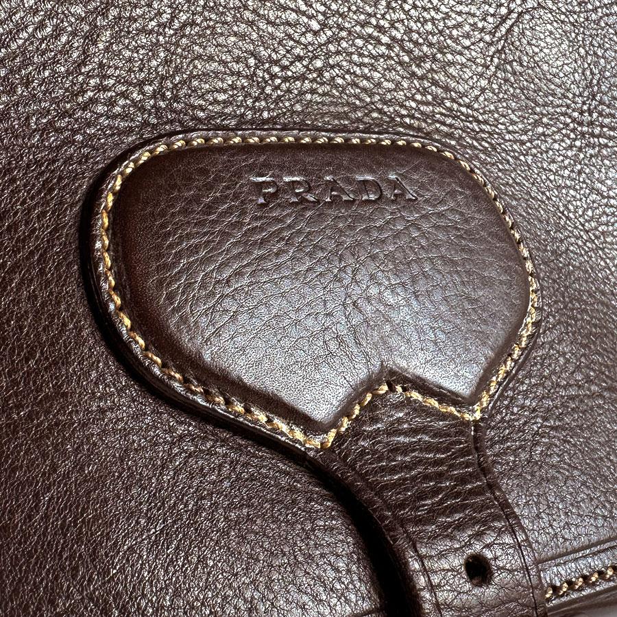 PRADA（プラダ） ショルダーバッグ レザー ダークブラウン : ブランド