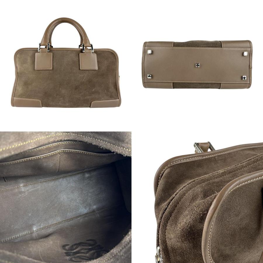 LOEWE（ロエベ） ハンドバッグ アマソナ28 スエード/レザー ブラウン