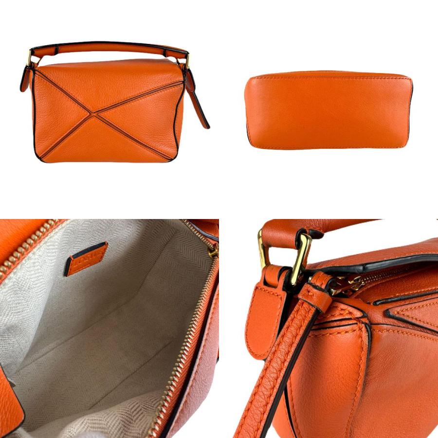 LOEWE（ロエベ） ショルダーバッグ パズル ミニ レザー オレンジ