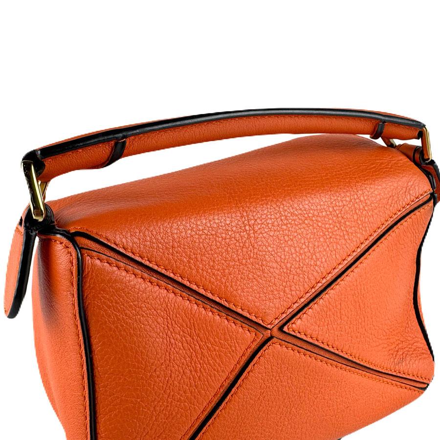 LOEWE（ロエベ） ショルダーバッグ パズル ミニ レザー オレンジ