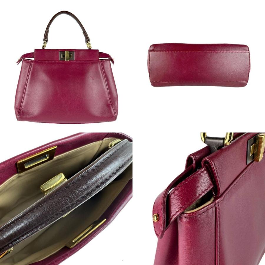 美品✨FENDI フェンディ　ショルダーストラップ　ミニピーカブー　レッド FENDI（フェンディ） ハンドバッグ ショルダーバッグ ピーカブー ミニ