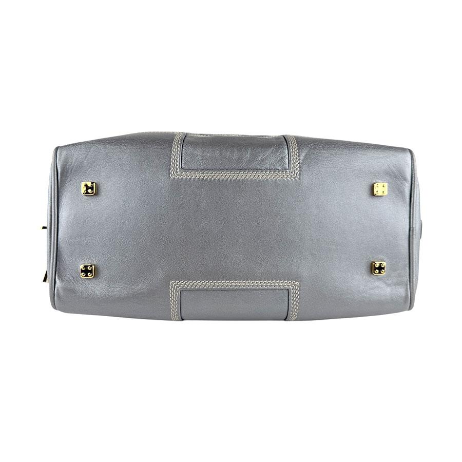 【良品】LOEWE アマソナ28アナグラム　ハンドバッグ　グレー LOEWE（ロエベ） ハンドバッグ アマソナ28 レザー メタリックグレー