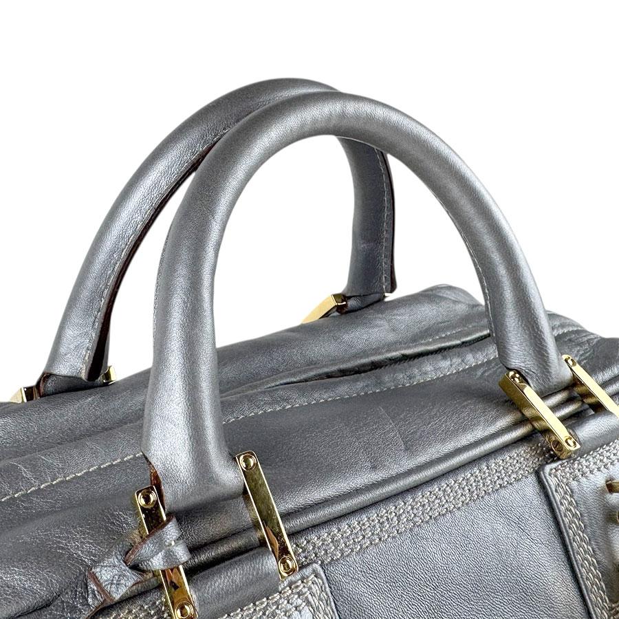 LOEWE（ロエベ） ハンドバッグ アマソナ28 レザー メタリックグレー